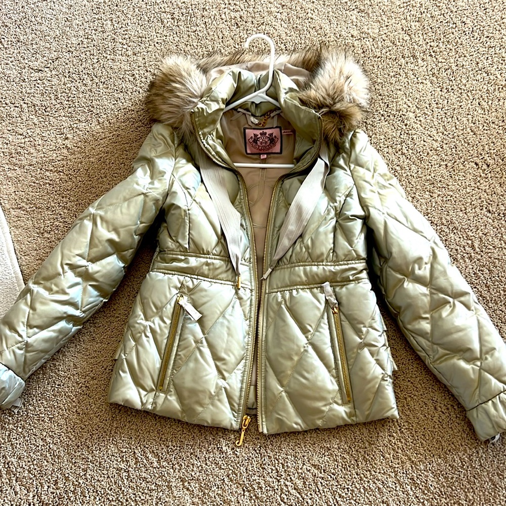 Rare Juicy Couture quilted jacket. Size M. Great condition. Very warm